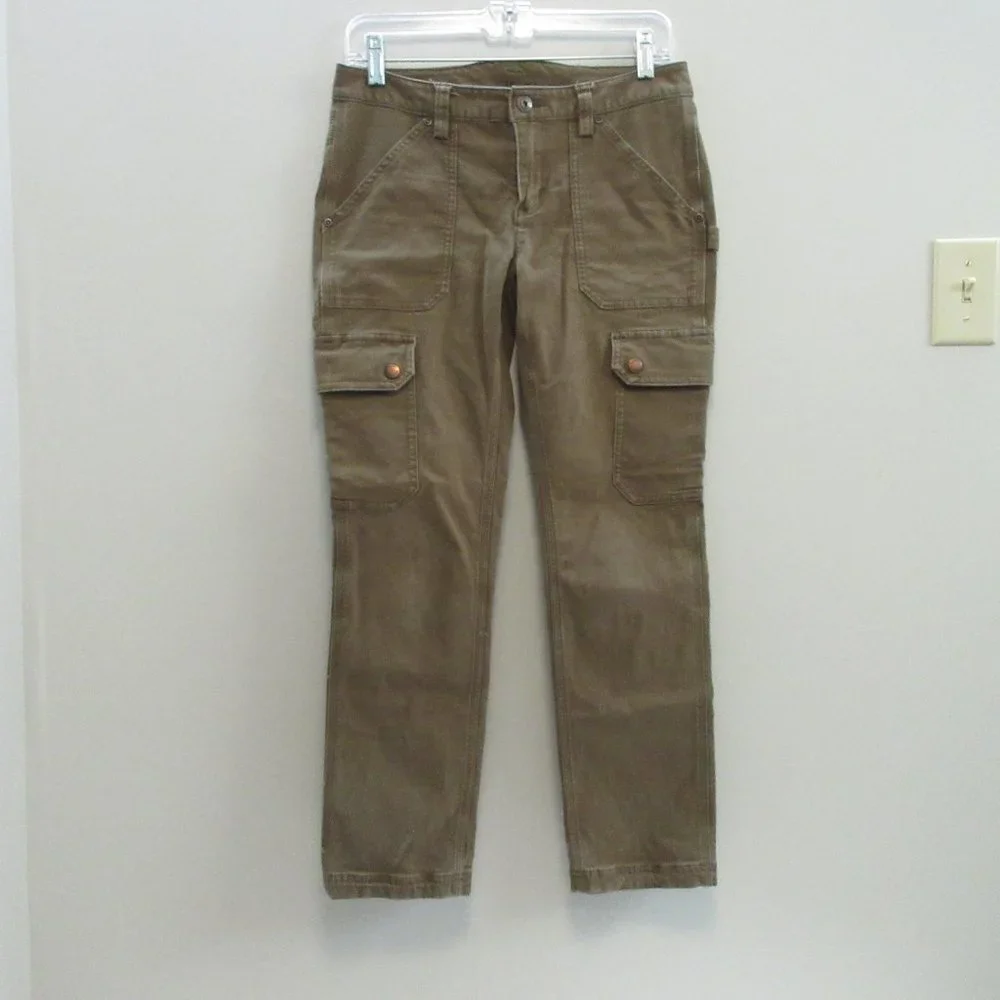 Duluth Trading Co Curvesetter Fire Hose Canvas Cargo Pants Size 2 x 29 - Picture 1 of 7